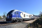 Amtrak Train # 531 leaving Martinez Station behind Caltrans Charger # 2106 